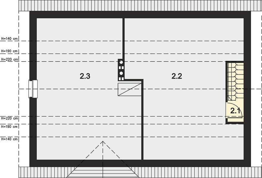 План 2 этажа дома IBH-9718-35 План 2 этажа дома IBH-9718-35