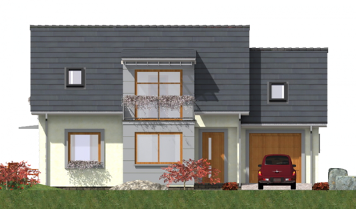 Фасад дома DHI-8857-68 Фасад дома DHI-8857-68