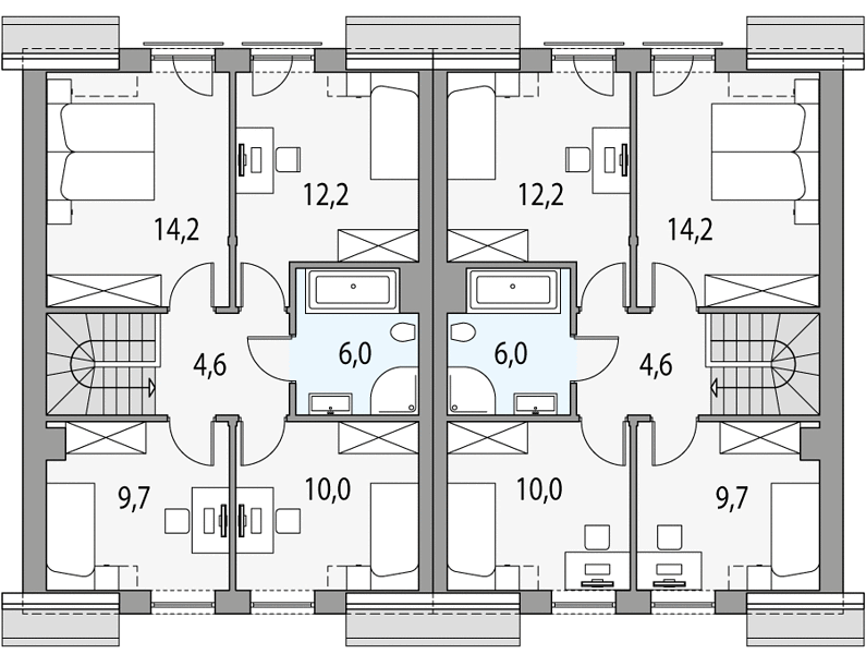 План 2 этажа дома DIC-3864-86 План 2 этажа дома DIC-3864-86