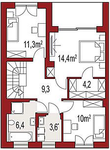 План 3 этажа дома FEI-6581-11 План 3 этажа дома FEI-6581-11