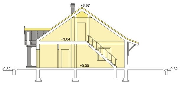 Фасад дома EEF-5697-45 Фасад дома EEF-5697-45