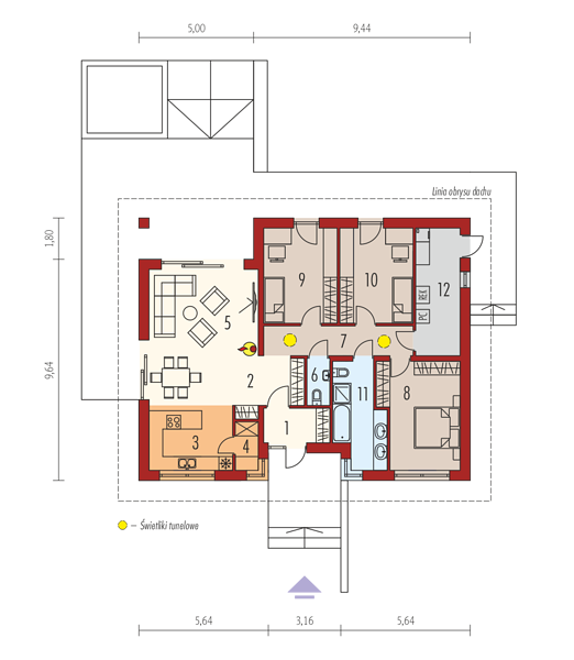 План 1 этажа дома DCE-3973-88 План 1 этажа дома DCE-3973-88