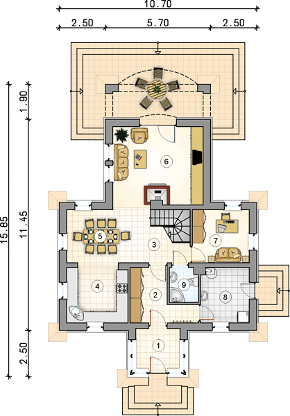 План 1 этажа дома KHH-4526-53 План 1 этажа дома KHH-4526-53